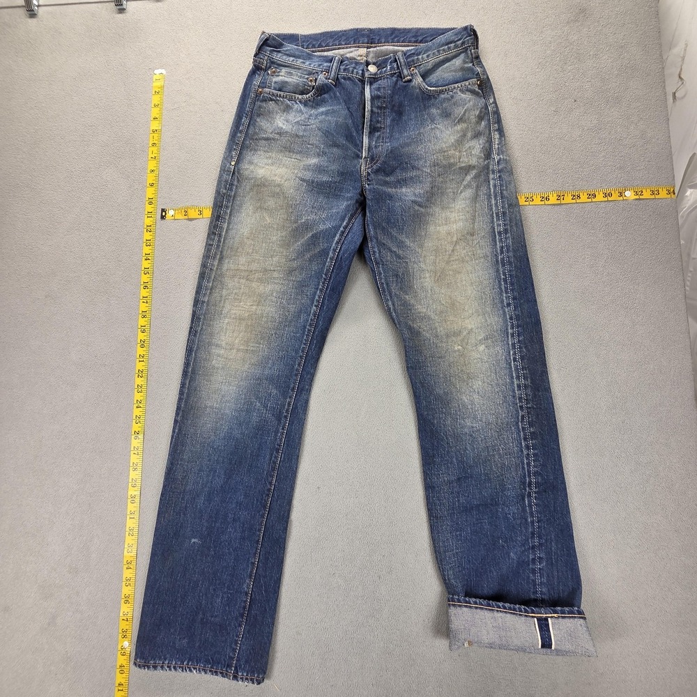 Fullcount Jeans Mens Blue Selvedge 1101 Made Japan Whiskers Honeycomb Fits 28x31